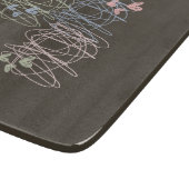 進行中の作業 – 落書きとハート カッティングボード (角)