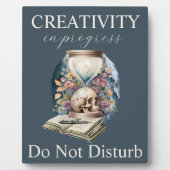 進行中の創造性は作家のサインを邪魔しない フォトプラーク (正面)