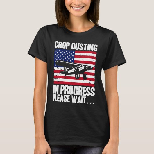 進行中の嘆願でダスターのアメリカの作物ダスター Tシャツ (正面)