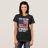 進行中の嘆願でダスターのアメリカの作物ダスター Tシャツ (正面フル)