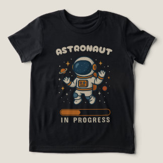 進行中の宇宙飛行士かわいい子供たちTシャツ トライブレンドＴシャツ