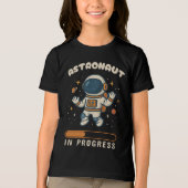 進行中の宇宙飛行士かわいい子供たちTシャツ トライブレンドＴシャツ (正面)