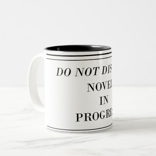 -進行中の小説を妨げないで下さい ツートーンマグカップ (正面左)