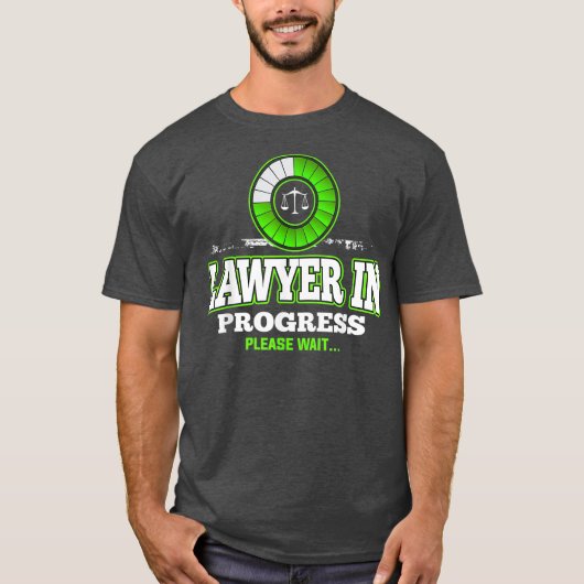 進行中の弁護士はローおもしろいル・スクール Tシャツ (正面)