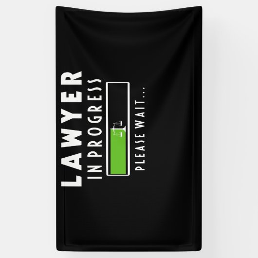 進行中の弁護士学校生徒ティーギフト 横断幕 (縦)