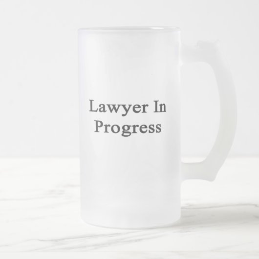 進行中の弁護士 フロストグラスビールジョッキ (右)