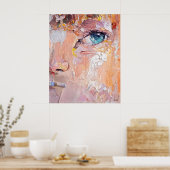 進行中の油彩画 ポスター (キッチン)