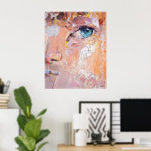 進行中の油彩画 ポスター (ホームオフィス)