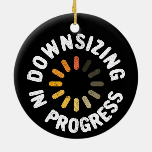 進行中の減量処理計画の縮小 セラミックオーナメント (裏面)