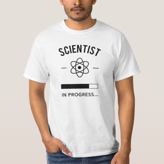 進行中の科学者 Tシャツ (正面)