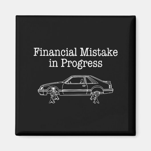 進行中の経済的ミスがおかしい 自動車整備士 マグネット (正面)