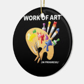 進行中の芸術作品パーフェクトアーティスト セラミックオーナメント (左)