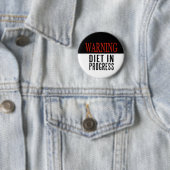 進行中の警告のダイエット 缶バッジ (インサイチュ)