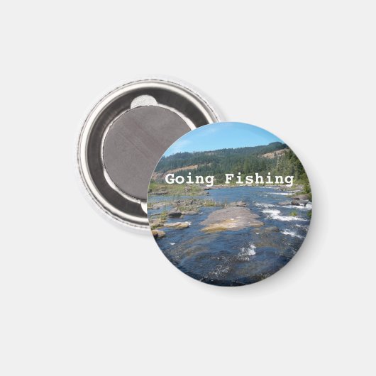 進行中の魚釣り マグネット (正面/裏面)