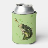 進行中の魚釣り 缶クーラー (缶正面)