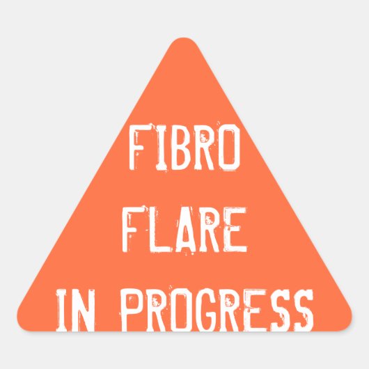 進行中のFIBRO火炎信号-ステッカー 三角形シール (正面)