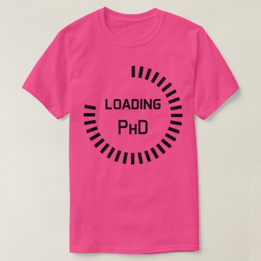 進行中のPhD進行バー勉強進行中のログ Tシャツ (デザイン正面)