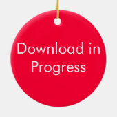 進行中を/洗面所のドアの印で来られてダウンロードして下さい セラミックオーナメント (裏面)