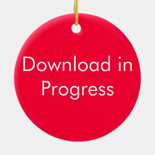 進行中を/洗面所のドアの印で来られてダウンロードして下さい セラミックオーナメント (裏面)