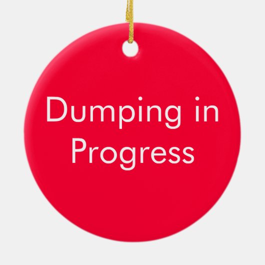 進行中/すべての澄んな浴室のドア投げ出すことは署名します セラミックオーナメント (裏面)