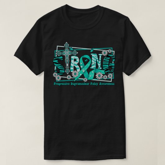 進行性核上まひ認識度横肋 Tシャツ (デザイン正面)