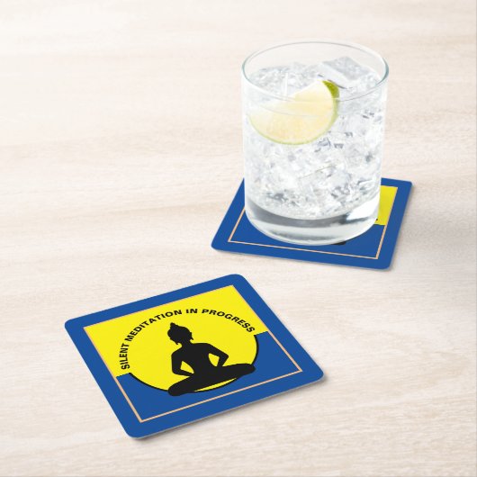 進静か行中の瞑想と仏の心遣い スクエアペーパーコースター (インサイチュ)