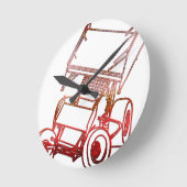 逸れるスプリント車か日没 ラウンド壁時計 (傾斜)