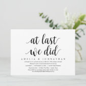 遂に我々は駆け落ち結婚の夕食を取った 招待状 (スタンド正面)