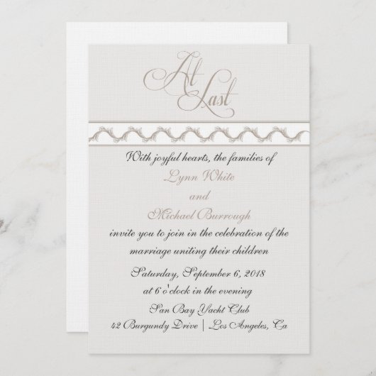 遂に 招待状 (正面/裏面)