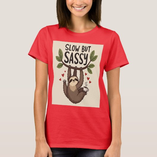 遅いがサッシーはっきりした：自信 Tシャツ (正面)