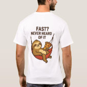 遅いが正義 Tシャツ (裏面)