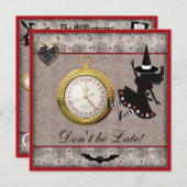 遅いアリスの魔法使いのハローウィンパーティの招待があないで下さい 招待状 (正面/裏面)