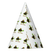 遅いポークスかわいい亀とカタツムリ パーティーハット (裏面)