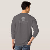 遅い人は新しい早く螺線形道のヨガです Tシャツ (裏面フル)