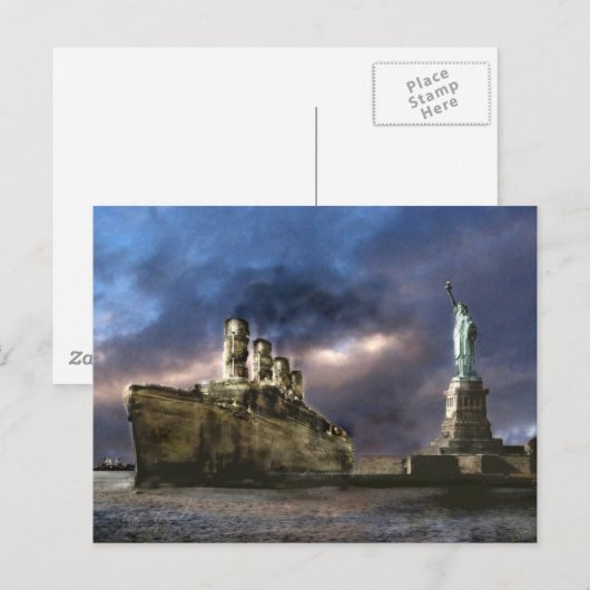 遅い到着 ポストカード (正面/裏面)