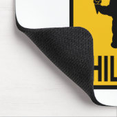 遅い子供のおもしろいな脂肪質の子供の道路標識のパロディ マウスパッド (コーナー)