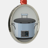 遅い料理の壷のポットのベクトル メタルオーナメント (右)