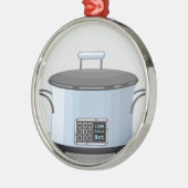 遅い料理の壷のポットのベクトル メタルオーナメント (左)