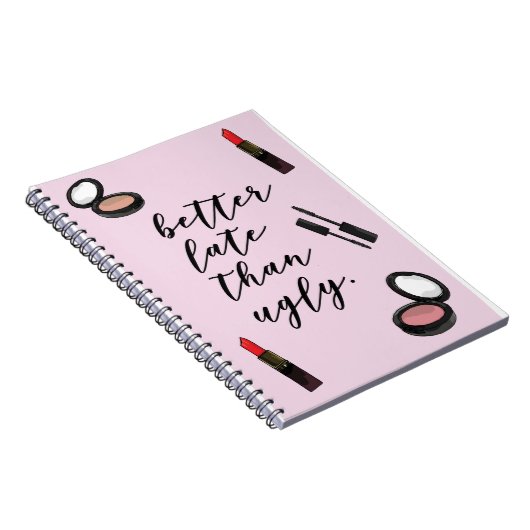 遅い方が醜いおもしろい引用文のポスターよりも ノートブック (右側)