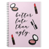 遅い方が醜いおもしろい引用文のポスターよりも ノートブック (正面)