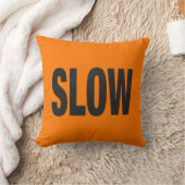 遅い注意記号 クッション (ブランケット)