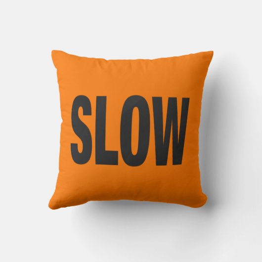 遅い注意記号 クッション (裏面)