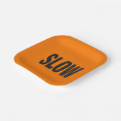 遅い注意記号 ペーパープレート (傾斜あり)