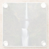 遅い秋のMultnomahの滝 ガラスコースター (裏面)