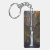 遅い秋のMultnomahの滝 キーホルダー (正面左)