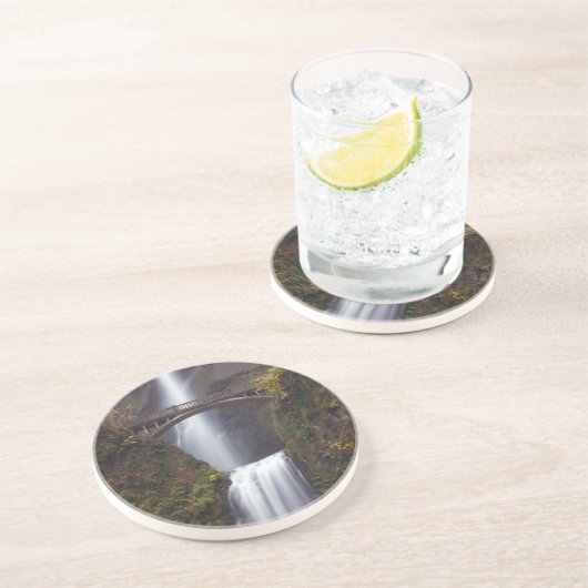 遅い秋のMultnomahの滝 コースター (側面)