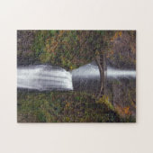 遅い秋のMultnomahの滝 ジグソーパズル (横)