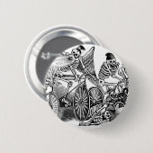 遅い1800'sメキシコ頃Calaveraの競輪選手 缶バッジ (正面&裏面)