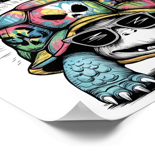 遅い、カメ ポスター (角)