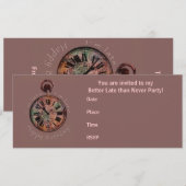 遅い、遅すぎる 誕生日パーティーの招待状 招待状 (正面/裏面)